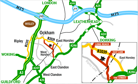 Map of how to get to Spring Reach Nursery